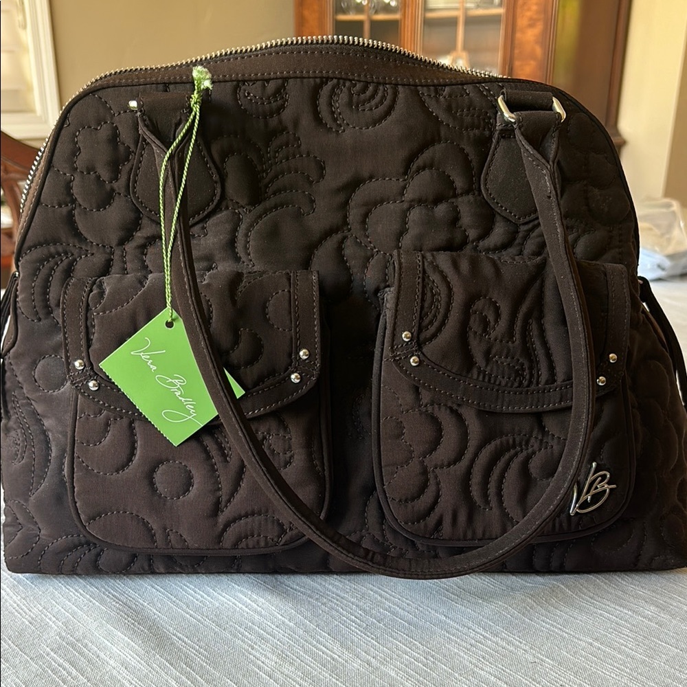 NWT Vera Bradley Brown Quilted Women's Bag